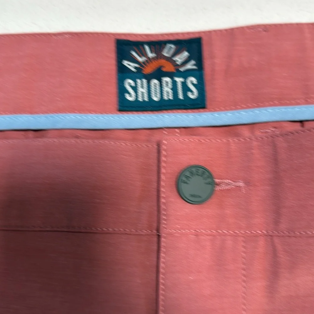Faherty Brand New Tags All Day Shorts Brick Color Size 40